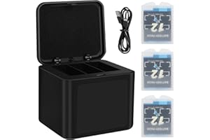 ASUNCELL 2000 mAh, 3 Paquetes de baterías Hero 12/11/10/9 y Cargador USB, batería Recargable de Iones de Litio y Cargador Dual Inteligente con Puerto LCD Compatible con Gopro Hero 12/11/10/9