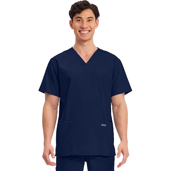 Cherokee Scrubs Unisex Workwear V Neck Scrub Top 4777 Wine Extra Small