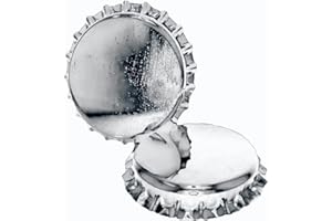 HUGSTER Crown Cap Metal Bottle Tops (26mm-Daraform Liner) Home Brew Beer Bottle - (Various) (Silver, 150)