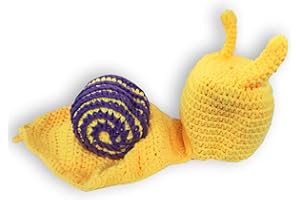 SNOWTAIN Baby Fotografie Kostüm Requisiten,Neugeborene Foto Requisiten Hosen Foto Kostüm Prop Outfit Unisex Baby gelb Schnecke Fotografie Prop Häkeln Gestrickte Baby Fotografie Requisiten