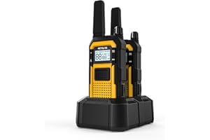 Retevis RB648 Rugged Walkie Talkies for Adults, Waterproof Two Way Radio IP67,MIL-STD-810H, Drop Dustproof USB-C, 2000mAh, Vibration Emergency Walkie Talkies for Harshest Outdoor(2 Pack, Yellow)