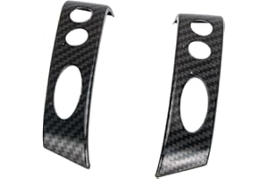 UVCANY Mini R50 R52 R53 Décoration du Volant, Capuchon de Garniture de Couvre-Volant pour Mini Cooper One/S/JCW Série R R50 R52 R53 2002-2006(avec Boutons Multifonctions, Motif Carbone)