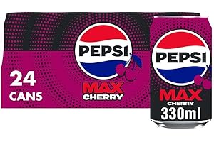 Pepsi Max Cherry No Sugar Cola Cans 24 x 330ml