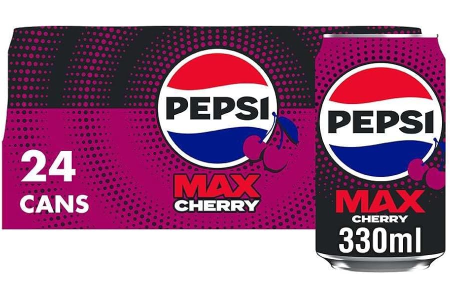 Pepsi Max Cherry No Sugar Cola Cans 24 x 330ml