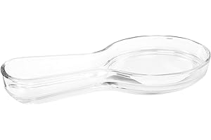 Bargain Shack Glass Spoon Rest - Kitchen Spoon Holder - Cooking Spoon Holder - Utensil Rest for Spoons - Spoon Holder Kitchen Rest - Dirty Spoon holder-12cm