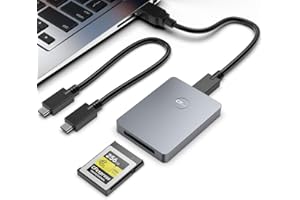 ROCKETEK Lettore di schede CFexpress,10Gpbs Type B Cfexpress da USB C a USB C / USB A Lettore di schede di memoria con velocità di trasferimento USB3.1 Gen2, compatibile con Windows / Mac / Linux / Android