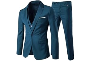 Allthemen Traje Suit Hombre 3 Piezas Chaqueta Chaleco pantalón Traje al Estilo Occidental