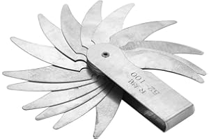 HILITAND Radius Fillet Gauge Stainless Steel External Internal Concave Convex Measuring Tool(R52-100MM)