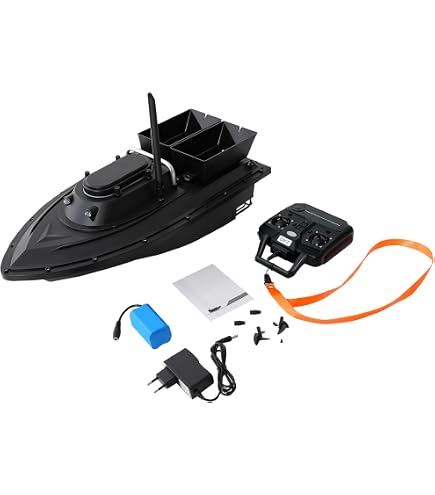 HUSPOO Fischköderboot - 500M 5200mA Futterboot Angeln | 1,5KG Beladung Fischköder Boot Mit Tempomatsystem | 13000RPM Doppelmotor Nachtangeln Fischköder Köderboot Mit Fernbedienung (Camouflage