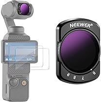 NEEWER Magnetisch CPL-filter, compatibel met DJI Osmo Pocket 3 Creator Combo Accessoires, cirkelvormige polarisatiefilterset, meerlaags, met 2 displaybeschermfolies, accessoires voor Action Cam