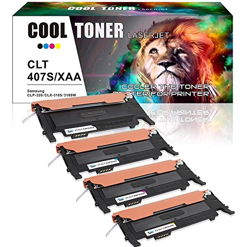 Cool Toner remanufactured Toner kompatibel fuer Samsung CLP-320 CLP-320N CLP-325 CLP-325N CLP-325W CLX-3180 CLX-3185 CLX-3185FN CLX-3185FW CLX-3185 CLX-3185 fuer CLT-K4072S CLT-C4072S CLT-M4072S CLT-Y4072S (P4072C),Schwarz-1500 Seiten, Cyan/Magenta/Gelb-1000 Seiten,4 Pack