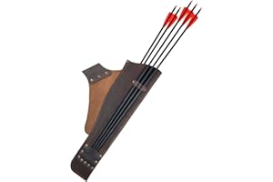 Valhalla Gear, Archery Hip Quiver with Cellphone Slot, Bow Hunting Sports, Target Training, Full Grain Leather Bag, Handmade Arrow Holder for Target Shooting, Bourbon Brown