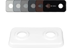 FUX 1 STÜCK Doppel Heizungsrohr Rosette, 12mm - 21,3mm, 2-teilig, Heizung, Rohrabdeckung, Abdeckrosetten, Verkleidung, Heizkörper Rosetten, weißes Polypropylen, weiss (15mm)