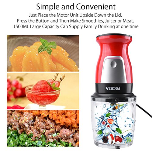 Standmixer 3 in 1 Multifunktion Mini Mixer mit Sport-Flasche, BPA frei für Fleisch, Eis, Obst, Gemüse und Kaffeebohne, Blender,Juicer / Smoothiemaker, Zerkleinerer, Kaffeemühle von Fochea - 4