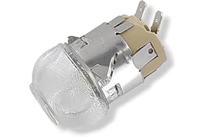 DL-pro Unité de lampe pour AEG Electrolux Juno Zanker Zanussi 808769002/3 8087690023 Lampe de four G9 40 W 230 V Culot calotte Verre Couvercle en verre pour four cuisinière