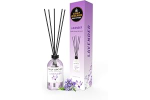 Gulf Orchid Lavender Reed Diffuser – Long-Lasting Home Fragrance & | Long-lasting, Aromatherapy, 110ml Essential Oil Diffuser for Bedroom, Living Room, Office & Bathroom
