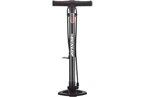 Dunlop Bike Pump with/without Pressure Gauge - 160/180PSI-11/12Bar - Dunlop, Schrader and Presta Valve Pump - Bicycle and Car Tyre Pump - Incl. Adapters for Water Toys and Balls