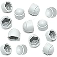 TERF® M10 White Plastic Hex Nut Bolt Dome Cap Cover M10 (17mm Spanner) Nut and Bolt Protective Caps Cover Hexagonal - Pack of 20