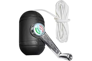 Ompinda Patio Umbrella Replacement Parts, Heavy Duty Garden Central Column Parasol Tilt Mechanism Crank Handle with Rope for Outdoor Umbrellas