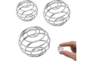 Azlanway Boules Shaker Protéines – Lot de 3 Boules Mélangeuses Inox 304 en 3 Tailles pour Shakers, Smoothies, Boissons Énergétiques, Fitness, Gourdes, Blender Bottle, Facile à Nettoyer
