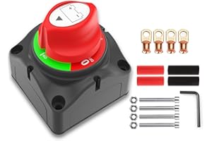 UCKASAYFY Battery Isolator Switch 12V 24V 48V Battery Disconnect Isolation Switch for car boat camper campervan marine vehicle