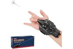 BALASNOW Web Shooter,Spara-ragnatele, Lanciatore di Ragni Neri, Supereroe Giocattolo, Bracciali elettrici Lanciatore di ragnatele, Supereroe spara-ragnatele, Cosplay Decorativi per Bambini
