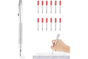 Jowrun Punta de trazar de metal duro, grabado herramienta punta trazadora, Aleación Dura Marcador para vidrio/cerámica/metal sheet,Viene con 12 puntas de bolígrafo adicionales