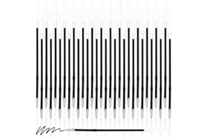 WHGHNCQ 50 Pièces Recharges de Stylo Rétractables 0,7 mm Remplacement des Recharges Recharges de Stylo à Bille Gel Recharges Stylos à Encre pour Stylos Rétractables 107 mm de Longueur (Noir)