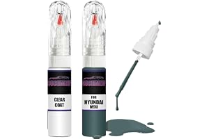 För HYUNDAI DIGITAL TEAL GRÖN PEARL M9U + klar kappa touch up färg lack fixeringssats