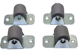 LOGOK2K Cotarba 4 x Heavy Duty 16 mm Rubber Fixed Castor Wheels Trolley Furniture Caster Bearing