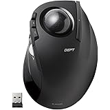 ELECOM-Japan Brand- Wireless Index Finger Trackball Mouse, Ex-G Series 2.4GHz, 8 Buttons, Tilt Function/Black/M-DT2DRBK