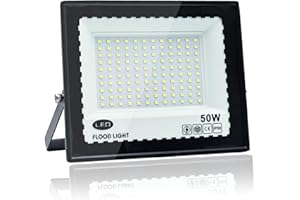 TKDAKSY Faro LED Esterno 50W, Bianco Freddo 6500K, IP66 Impermeabile Faretti led esterno, 5000LM Faretti LED Esterno, per Giardini, Cortili, Garage, Tetti, Terrazze, Parcheggi, Piazze e Banchine