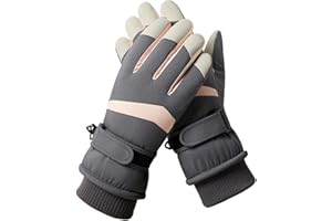 ‎HJKIOPC Hjkiopc Damen Ski Handschuhe Winter Winddicht Wasserdicht Schnee Touchscreen Thermal Handschuhe Warme verdickte Handschuhe mit Fleece für Skifahren Laufen Radfahren Wandern