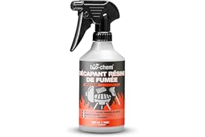 BIO-CHEM CLEANTEC Bio-Chem - Décapant résine de fumée 0,5L - nettoyant degraissant 2 en 1 Vaporisateur nettoyant résine de Grill et Barbecue - Entretien grilles de barbecues