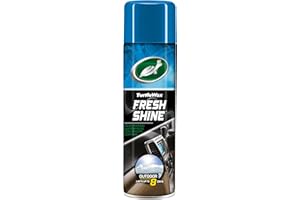 Turtle Wax Limpiador de plásticos y salpicaderos Fresh Shine ambientador, 500 ml: elimina la suciedad, el polvo y los residuos del plástico en los interiores del coche para un brillo brillante