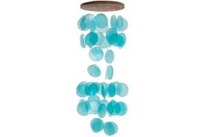 HAB & GUT -HA104- Carillon à Vent Turquoise, Nacre, 60 cm, décoration de fenêtre, Mobile pour décorer fenêtre, terrasse et Balcon