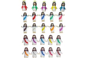 Aribliseza Jesus-figur, 25 st Mini Jesus och Maria Figurer, Religiösa Gåvor till Påsk, Kristna Dekorationer för Barn och Vuxna