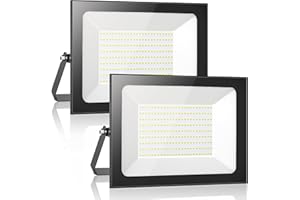 Sararoom LED Floodlight Outdoor 200W Flood Lights 20000LM LED Work Light Cool White 6500K LED Security Light Waterproof IP65 Wall Light for Front Door, Warehouse, Parking Lot, Yard, Streets (2 Pack)
