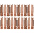 MIG Tips Welding Tips, Copper Contact Tips, 20Pcs Welding Contact Tips for 15AK MIG/MAG Welding Torch Consumables, Welding Gun Accessories Gas Nozzle Tips (1.0mm)