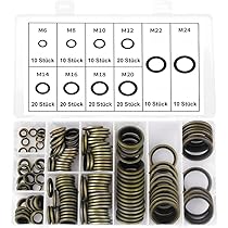 Haihaz,225Pcs O-Ring in Gomma,Nero Gomma Assortimento Kit,O-Ring in