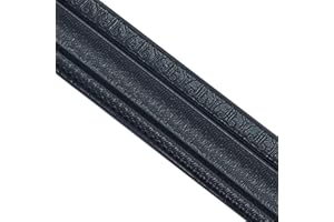 NIBESSER 3D Wallpaper Border Stickers Self Adhesive Wall Trim Line Skirting Border Removable Foam Molding Trim Wall Room Tiles Sticker Waterproof Baseboard Wallpaper for Kitchen Bathroom (Black Gray, 230×8cm)