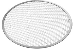 HENDI Base Bandeja Rejilla Malla Pizza, Rejilla redonda para hornear pizzas uniformemente, más crujientes, Bandeja redonda de malla para pizzas, horno, Diámetro 250 mm, Aluminio