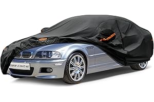 Kayme Bâche Voiture Étanche Respirante Compatible avec BMW 3 Serie E36/E46/E90 (1990-2012), 7 Couches Housse de Protection Voiture Extérieur, Contre Pluie Soleil Poussière avec Zip.