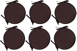 PIPOEI Set di 2/4/6 Cuscini Rotondi per Sedie Cucina con Lacci, Cuscino perSedia da bistrot per sedie da pranzo, sgabelli da bar cuscini da sedia da bistrot set C-01