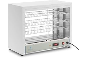 Royal Catering - RCHT-1000 - Food Warming Showcase - 1000 Watt - Temperature Range 30-85 °C - Stainless Steel