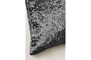 COSY WINKS Large 24" x 24" (60cm) Soft Crushed Velvet Filled Zip Sofa Bed Chair Cushion With Removable Inner Pad Charcoal