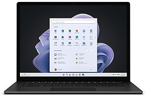 Microsoft Surface Laptop 5, i7, 16GB RAM, 512GB SSD, Win 11 Home, 15 Zoll Laptop, Matt Schwarz, powered by Intel Evo Plattform