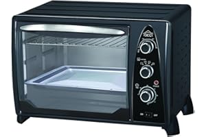 DCG Eltronic MB9835 N-Horno, Eléctrico, 35 L, 1600 W, 230 V, 50 Hz Negro, Plata, 1500 W, 35 litros, 25 Decibeles, 3 Velocidades