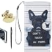 Produktbild Honor 8 Hülle, Honor 8 Schutzhülle Leder Hülle, Alfort 3 in 1 Flip Wallet Fashion Design Dual Use Falten Premium PU Leder Tasche Case Cover Folio Mappen Kasten Abdeckung für Huawei Honor 8 5.2" Smartphone Funktion Unterstützte Telefone mit Schwarzer Hund ( Weiß ) + Netter Staub Stecker + Alfort Schwarz Stylus Pen