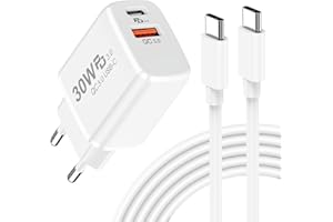 KEASEN Chargeur USB C Charge Rapide pour Google Pixel 9 Pro/8 Pro/8A/7 Pro/6,30W Chargeur Rapide USB C Prise Type C PD&QC3.0 Adaptateur Secteur per Samsung S25/S24/S23,Xiaomi,iPhone 16/15 (YH-30WAC)